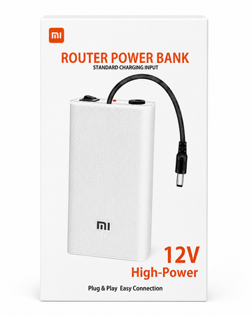 Router Power Bank 20000mAh 12V – WiFi Backup UPS